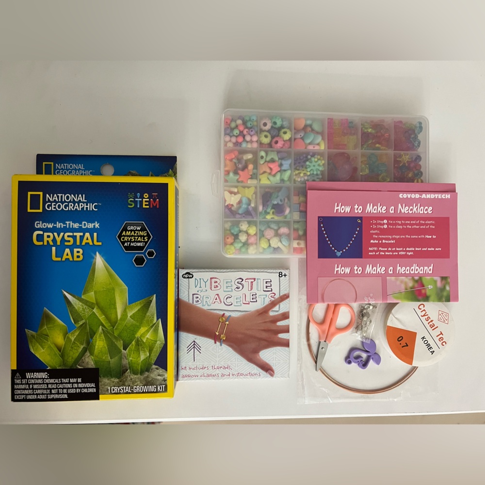 Nat Geo Crystal Lab, DIY Bracelet & DIY necklace/headband kits * Summer fun!